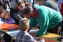Mundenhof-Kürbisfest/ Michael bei der Arbeit