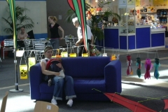 Modelbau-Messe, unser berühmdes blau Sofa